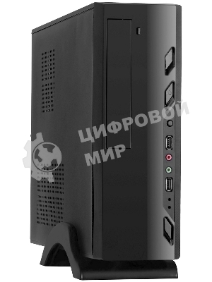 Компьютерный корпус ExeGate EX268696RUS Компьютерный корпус MiniITX ExeGate MI-208 Black, miniITX/mATX, M450, 80мм, 2хUSB, Audio