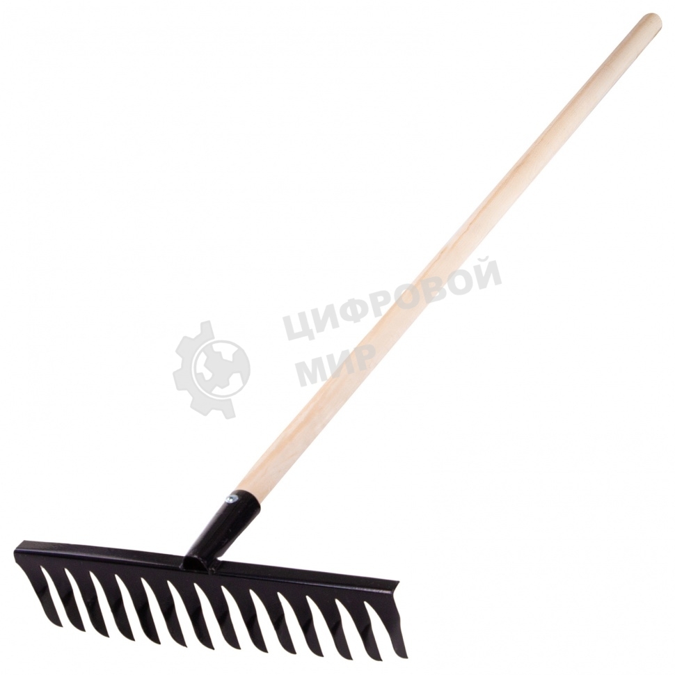 Грабли Сибртех 14-зубые, 350 мм, с черенком, витые