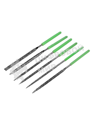 Набор надфилей алмазных Сибртех, 140х70х3, 6 шт.