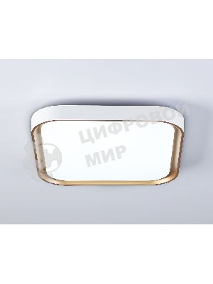 Потолочный светодиодный светильник Ambrella light FZ1253 WH/GD белый/золото 18W 5000K 250*250*60 (Без ПДУ)