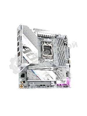 Материнская плата Gigabyte X870M AORUS ELITE WIFI7 ICE, AM5, AMD X870, 4xDDR5, 2xSATA, 2xM.2, 1xPCIe 5.0 x16, 1xPCIe 4.0 x16, 1xHDMI, 1x2.5Gb LAN, Wi-Fi 7, Bluetooth 5.4, 2xUSB-C 40Gbps (USB4), 2xUSB-A 10Gbps, 4xUSB-A 5Gbps, 4xUSB-A 2.0, 3x3.5 мм + S/PDIF оптический, 7.1, белый, mATX