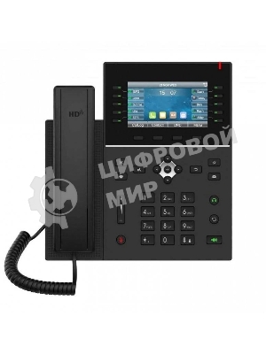 Fanvil IP телефон, 20 линий SIP, 2х10/100/1000, осн. цветной дисплей 480x272, записная нкига на 2000, IPv6. 60 клавиш быстрого набора, POE