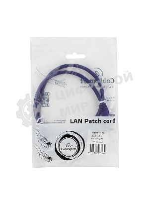 Патч-корд UTP Cablexpert cat.5e, 0.25м, литой, многожильный, фиолетовый