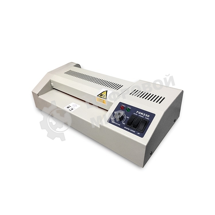 Ламинатор Гелеос FGK 230, А4, 2х250 (пленка 60-250мкм), 600 мм/мин, 4 вала, реверс, хол. ламин., регул. темп., металл. корпус, мах толщина 2мм