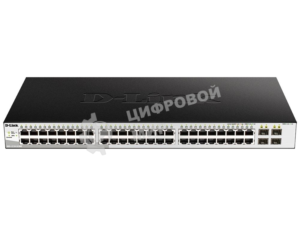 Коммутатор D-Link Managed Gigabit Switch with 48 10/100/1000Base-T + 4 SFP Ports DGS-1210-52/ME/B1A