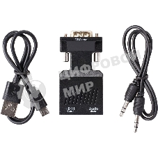 Переходник VCOM CA337A VGA(M)+audio+microUSB --> HDMI(F)1080*60Hz