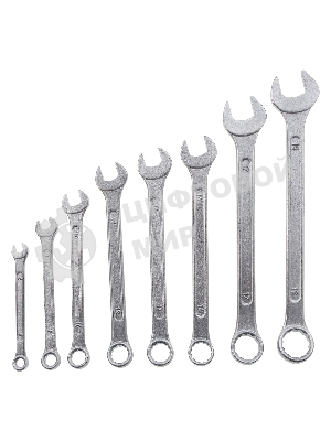 Набор ключей комбинированных Sparta 6 - 19 мм, хромированные, 8 шт.