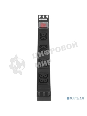 Блок Gembird EHB8-4, 1 вход С14/8 выходов C13, с защитой для 19