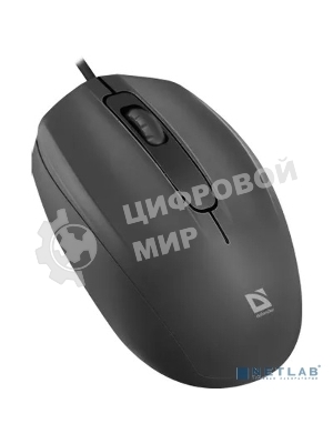 Мышь проводная Defender Alpha MB-507 черный, 1000 dpi, USB, кнопки - 3