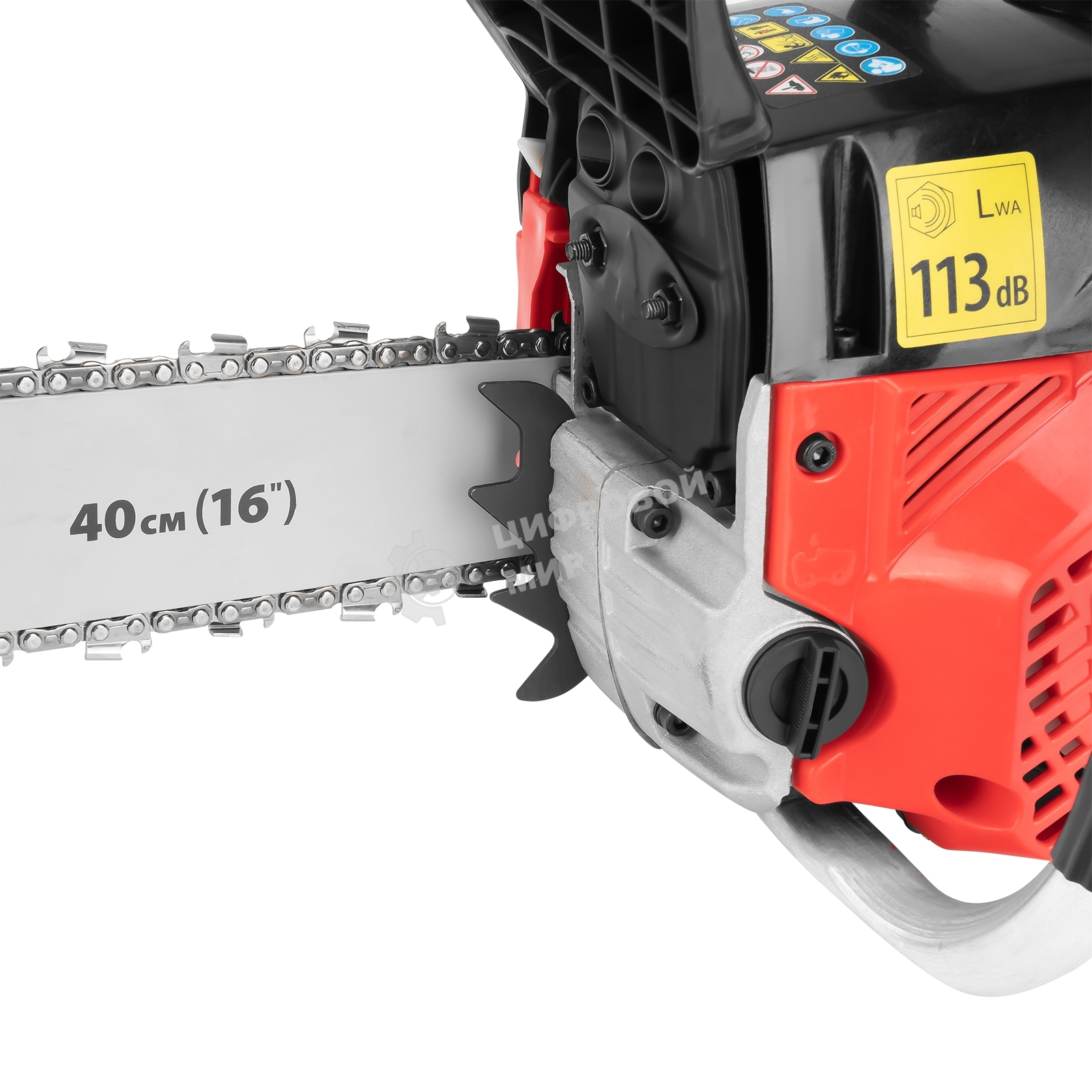 Пила цепная бензиновая MTX MS-4516, шина 40 см, 45 см 3, 2,5 л.с., шаг 0,325, паз 1,5 мм, 64 зв