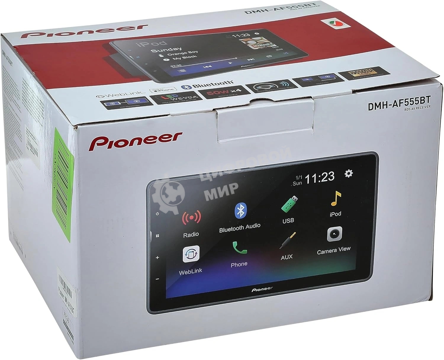 Автомагнитола Pioneer DMH-AF555BT 2DIN 4x50Вт AUX 9