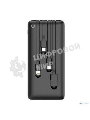 Портативный аккумулятор Powerbank Perfeo ABSOLUTE 10000mah In Micro usb,USB /Out USB,Micro usb,Type-C,Lightning, 2.1А/ черный (PF_B4878)