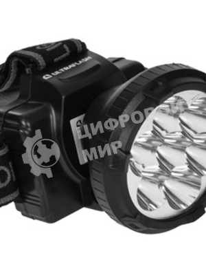 Фонарь ULTRAFLASH LED5362налобн аккум 220в черный 7led 2 реж пласт бокс