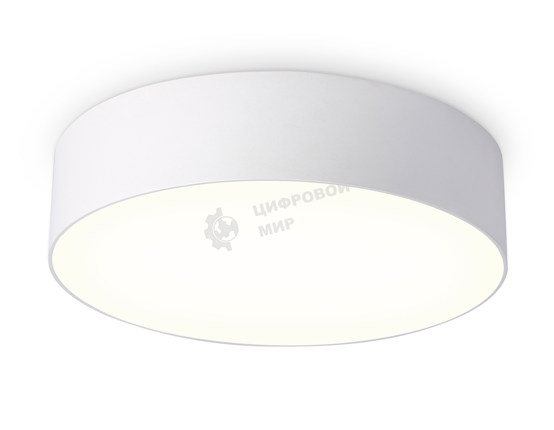 Потолочный светодиодный светильник Ambrella light FV5519 WH белый LED 26W 3000K D220*58 (Без ПДУ)