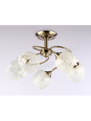 Светильник Ambrella light TR3199/5 SB/CL/FR бронза/прозрачный/белый матовый E27/5 max 40W D600*485