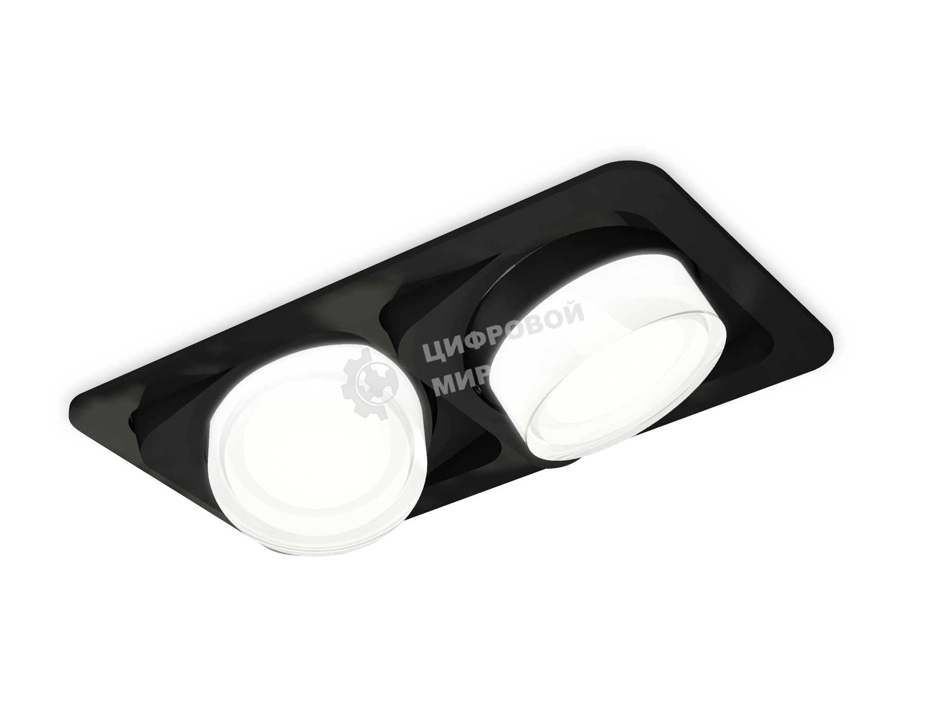 Комплект встраиваемого светильника Ambrella light XC7664083 SBK/FR/CL черный песок/белый матовый/прозрачный MR16 GU5.3 (C7664, N7160)