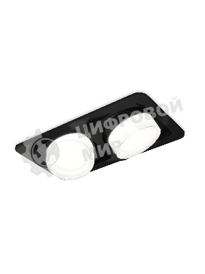 Комплект встраиваемого светильника Ambrella light XC7664083 SBK/FR/CL черный песок/белый матовый/прозрачный MR16 GU5.3 (C7664, N7160)