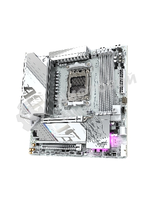 Материнская плата Gigabyte X870M AORUS ELITE WIFI7 ICE, AM5, AMD X870, 4xDDR5, 2xSATA, 2xM.2, 1xPCIe 5.0 x16, 1xPCIe 4.0 x16, 1xHDMI, 1x2.5Gb LAN, Wi-Fi 7, Bluetooth 5.4, 2xUSB-C 40Gbps (USB4), 2xUSB-A 10Gbps, 4xUSB-A 5Gbps, 4xUSB-A 2.0, 3x3.5 мм + S/PDIF оптический, 7.1, белый, mATX