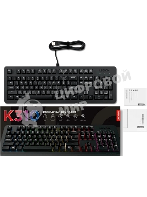 Клавиатура Lenovo Legion K310 проводная, USB Type-A, чёрный