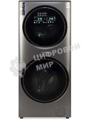стирально-сушильная машина Hyundai Proxima WMD9424 темно-серебристый, загр. фронтальная макс.: 15 кг 1400 об/мин класс: А+++