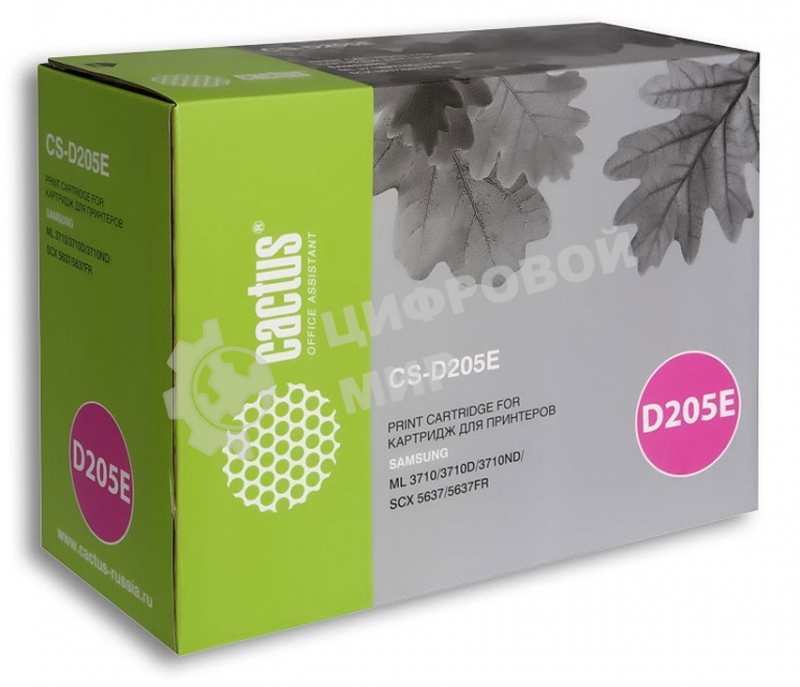 Картридж лазерный Cactus CS-D205E черный (10000 стр.) для Samsung ML-3710ND/ML-3712DW/SCX-5639FW/SCX-5637FR
