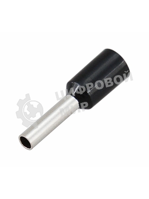 Наконечник штыревой втулочный Rexant изолированный, F-8 мм, 1.5 мм², НШВи 1.5-8/Е 1,5-8/E1508, черный, в упак. 10 шт.