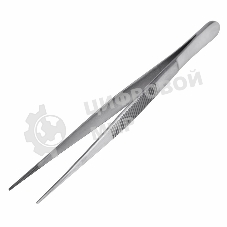 Пинцет прямой Rexant узкий, рифленый 145 мм ПРОФИ