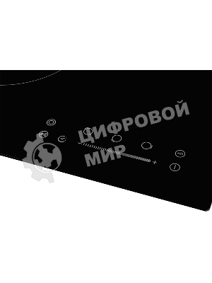 Электрическая варочная панель Kuppersberg ECS 402/ширина 45 см, 3 зоны ускоренного нагрева HI-Light, 1 зона с двойным расширением, сенсорное управление+слайдер, 4 цифровых дисплея, 9 уровней мощности, автоотключение, защита от перелива, защита от детей, индикаторы остаточного тепла, таймер, Stop & Go, черный/прямой край