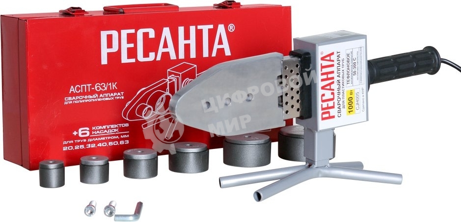 Аппарат для сварки ПВХ труб Ресанта АСПТ-63/1К