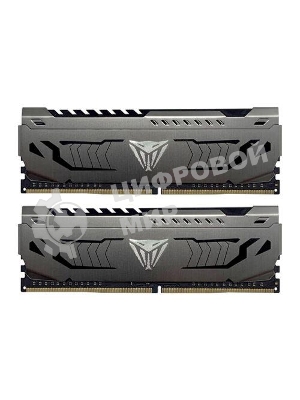 Оперативная память Patriot Viper Steel, DDR4, 16GB (2x8 GB), 3733 MHz, CL17, DIMM, радиатор, черный