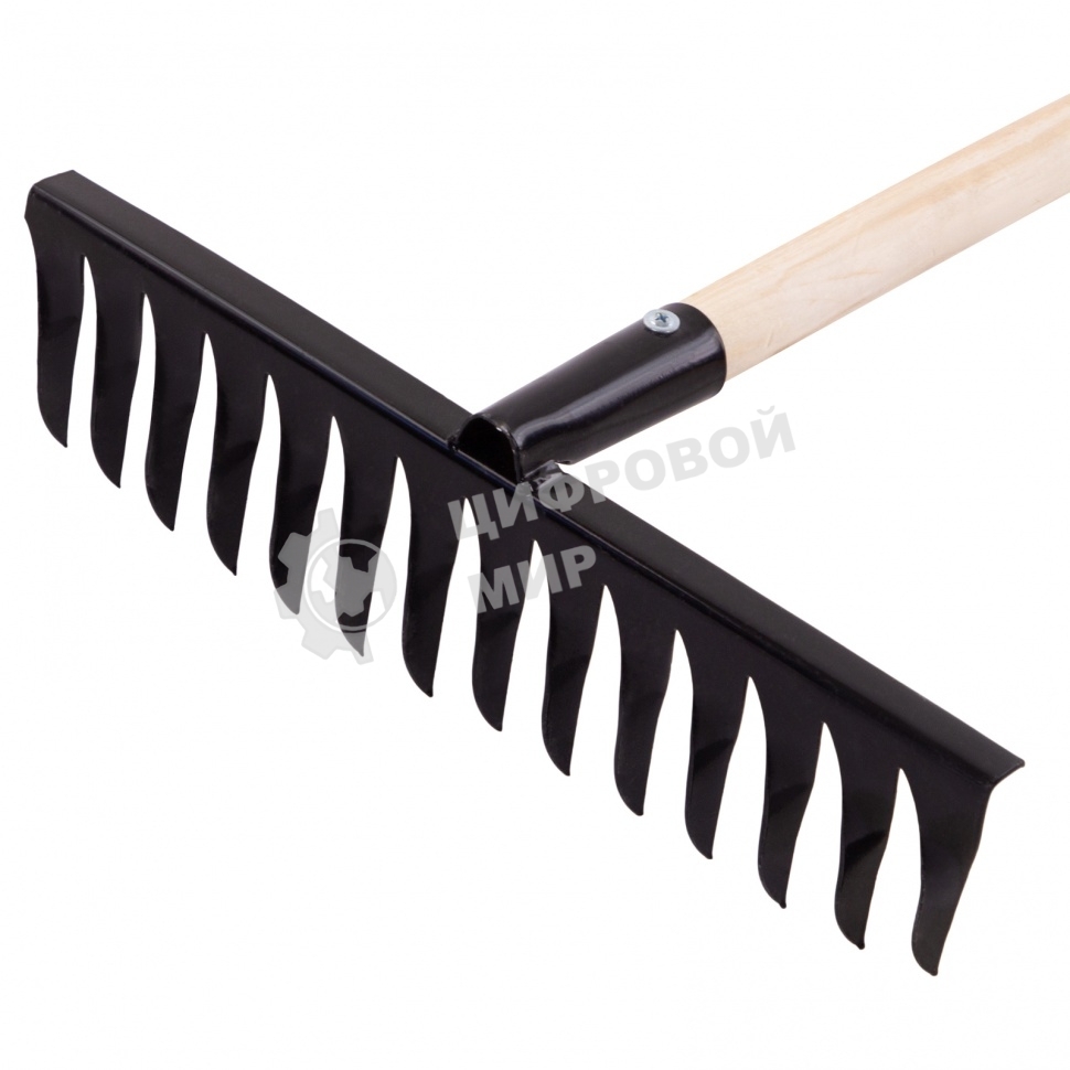 Грабли Сибртех 14-зубые, 350 мм, с черенком, витые