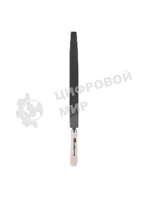 Напильник Сибртех, 300 мм, плоский, деревянная ручка