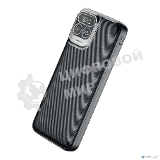 Портативный аккумулятор Perfeo Powerbank Atomic Age 10000 mAh/LED дисплей/PD + QC 3.0/Type-C/2 USB/Выход: 5A, max 22.5Wчерный (PF_E1474)