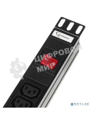 Блок Gembird EHB8-4, 1 вход С14/8 выходов C13, с защитой для 19