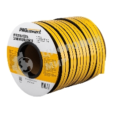 Уплотнитель самоклеящийся, черный, D-профиль 14х12мм, для зазоров 8-11мм, бухта 40м PROconnect