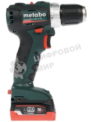 Дрель-шуруповерт Metabo PowerMaxx BS 12 6010365000, 12 В, 2 Ач, 40 Нм, щеточный