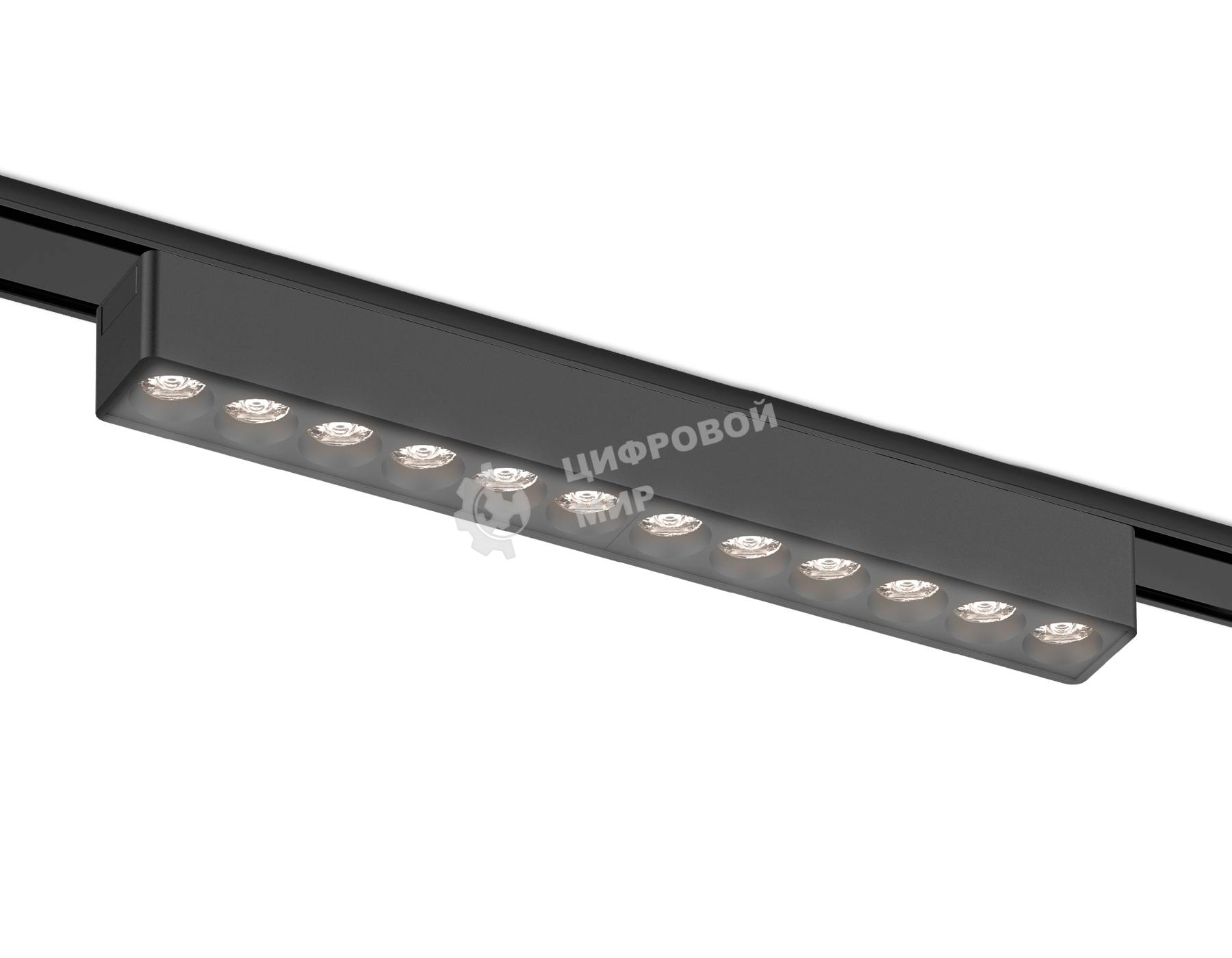 Светильник трековый светодиодный GV1409 BK черный IP20 12W 4200K 48V 24° 230*26*24