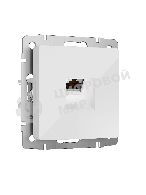 Розетка Ethernet RJ-45 cat. 6A экранированная (белый)