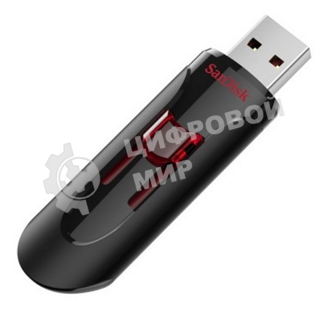Флешка USB SanDisk CZ600 Cruzer Glide (SDCZ600-256G-G35), 256Gb, USB 3.0, R/W 100/20, черный