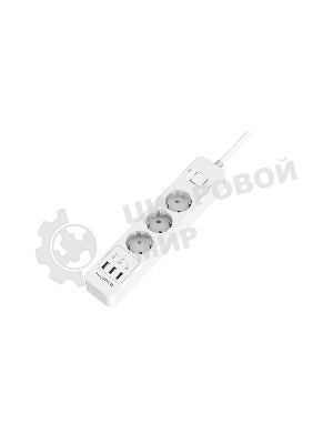 Удлинитель с USB зарядкой Harper UCH-330 White