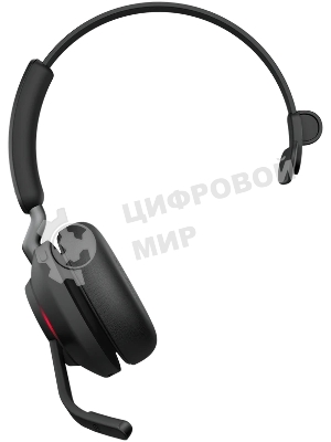 Гарнитура Jabra Evolve2 65 MS Mono чёрный, беспроводная + проводная, Bluetooth, до 35 ч, подсветка