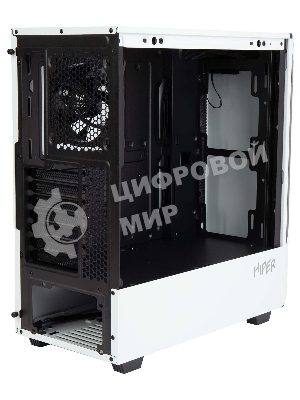Компьютерный корпус Hiper PW81 белый без БП ATX 3x120мм 2xUSB2.0 2xUSB3.0 audio bott PSU