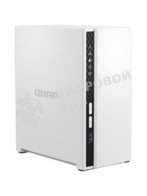 Сетевое хранилище SMB QNAP TS-233 NAS 2 HDD trays. ARM 4-core Cortex-A55 2.0GHz, ram 2 Gb (max), 1x1GbE, 2xUSB 2.0 port,1xUSB 3.2 Gen 1