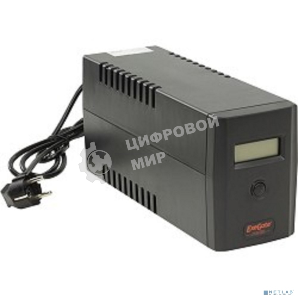 Источник бесперебойного питания ExeGate Power Smart ULB-800 LCD 800VA, черный, 2 евророзетки, USB