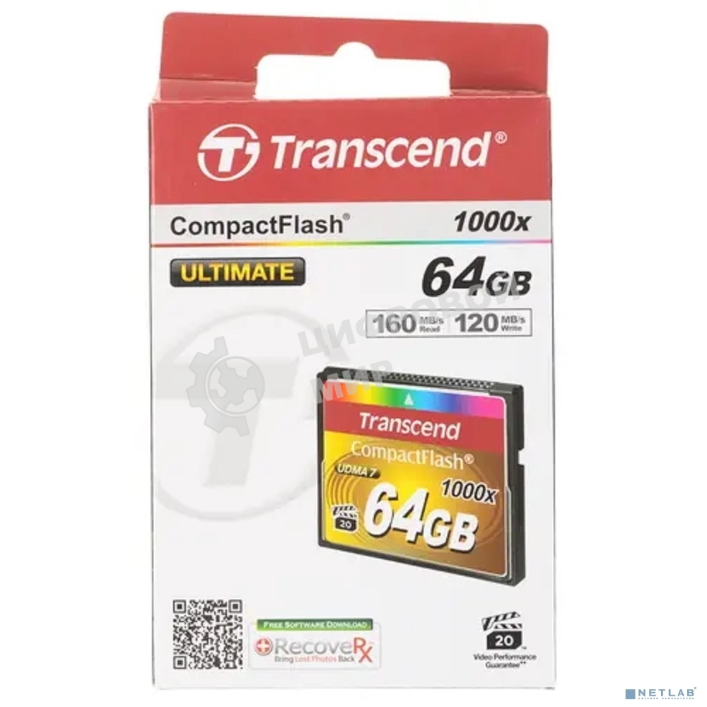 Флеш карта CF 64Gb Transcend TS64GCF1000 (1000X) 