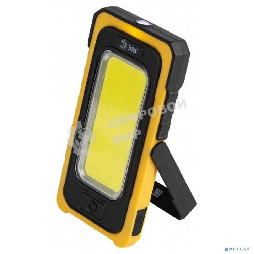 Светодиодный фонарь ЭРА Рабочие Практик RA-811 ручной, аккумуляторный, 15 Вт COB, powerbank, солнечная батарея, магнит