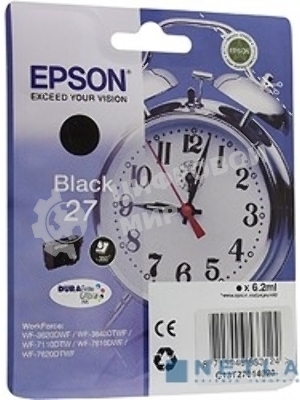 Картридж струйный Epson C13T27014020 черный для Epson WF7110/7610/7620 (350стр.) (6.2мл)