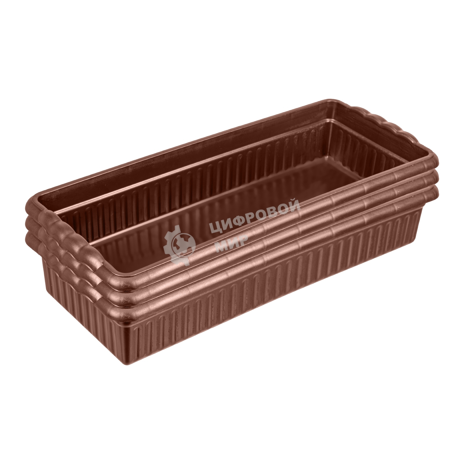 Поддон для рассады Palisad 444х185х82 мм, пластиковый, 3 шт, под 10 горшочков 460 мл.