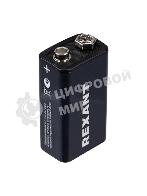 Батарейка алкалиновая Rexant 6LR61 Крона 9В блистер 1 шт.