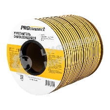 Уплотнитель самоклеящийся, черный, D-профиль 12х10мм, для зазоров 6-9,5мм, бухта 50м PROconnect